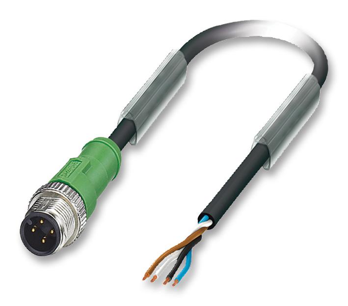 Phoenix Contact Series SAC-4P-M12MS/ 5,0-PUR Sensor/Actuator Cable: SAC4PM12MS50PUR