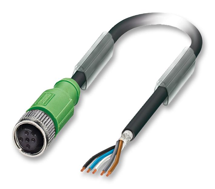 Phoenix Contact Series SAC-5P-5,0-PUR/M12FS SH Sensor/Actuator Cable: SAC5P50PURM12FSSH