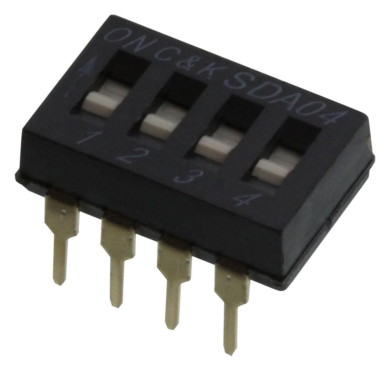 CK Series SDA: Low Profile DIP Switches: SDA04H0BD