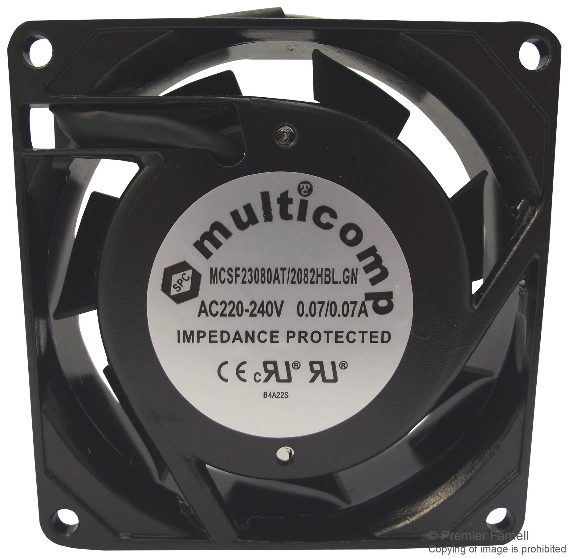 Multicomp SF23080AT2082HBLGN – Reliable Axial Fan for Industrial Applications