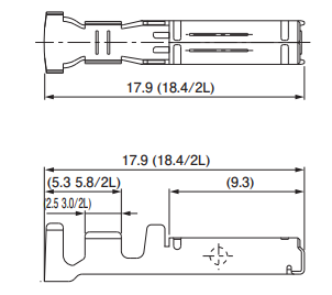 JST Series J300: Receptacle Contact for Wire 20-16 AWG Tin Plated