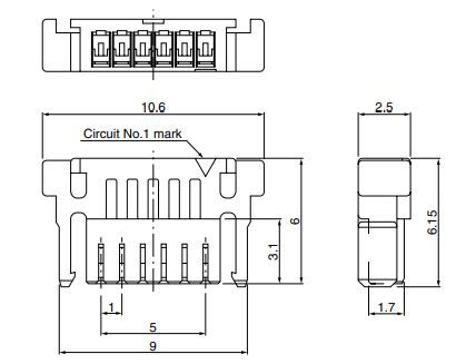 Buy JST Connector Housing Part Number SHJP06VSHF Online
