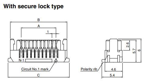 JST Series SHLD Connector Housing: SHLDP40VS1
