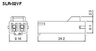 JST Series SL Connector: SLR02VF
