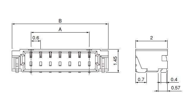 JST Series XSR Miniature Connector 0.6mm Pitch: SM02BXSRSETBLFSN