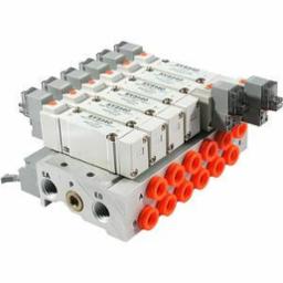 SMC Series SY3000-45-06: 6-Station Pneumatic Manifold