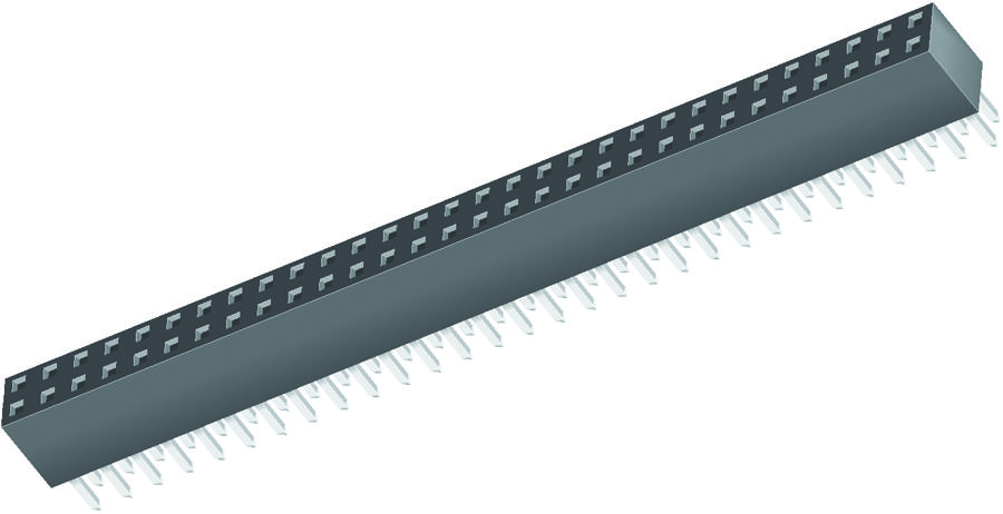 Samtec Series SSQ: Through-Hole Square Post Socket 11501GD
