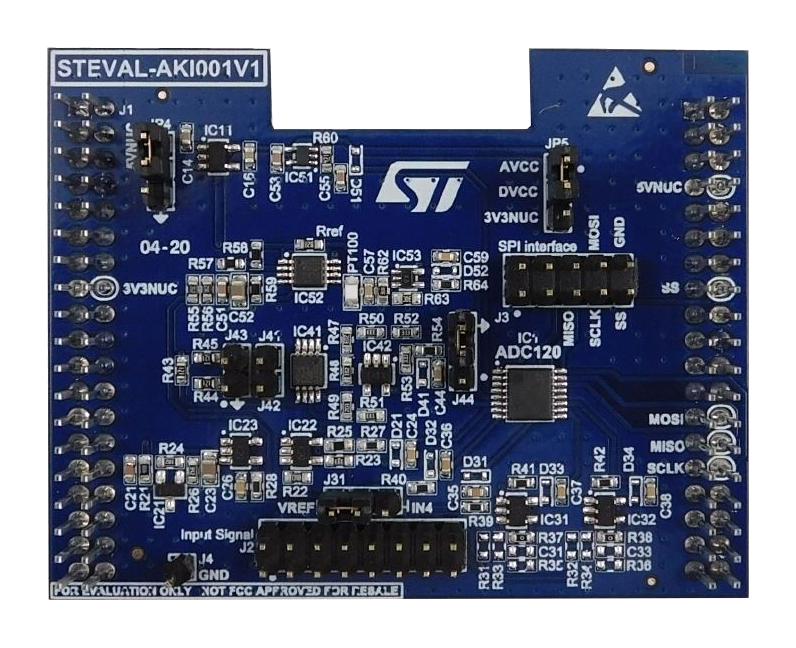 STMicroelectronics Series ADC120 8-Channel 12-Bit Analog-to-Digital Converter: STEVAL-AKI001V1