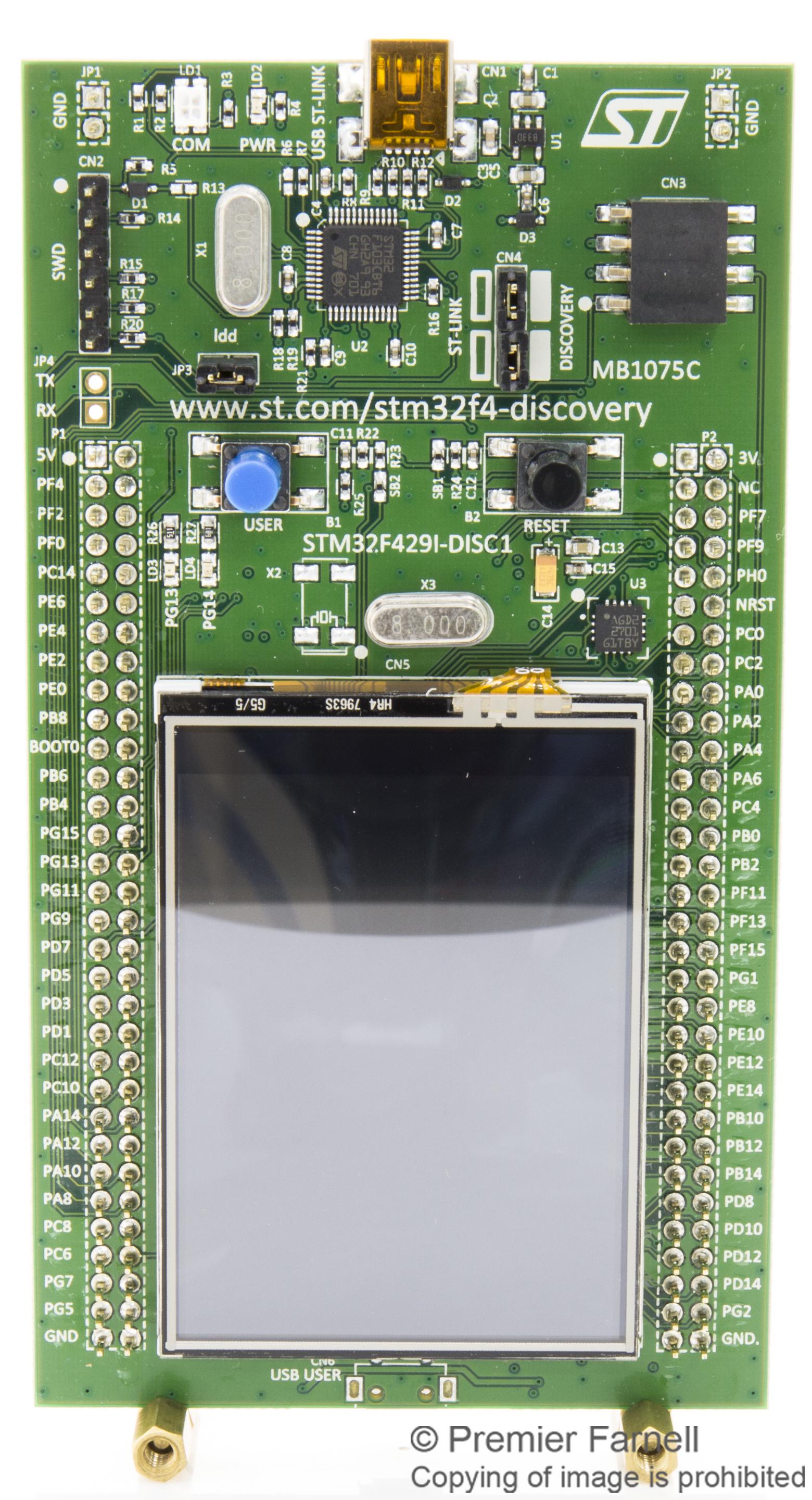STMicroelectronics STM32F429IDISC1 – Reliable Microcontroller Development Kit for Industrial Applications
