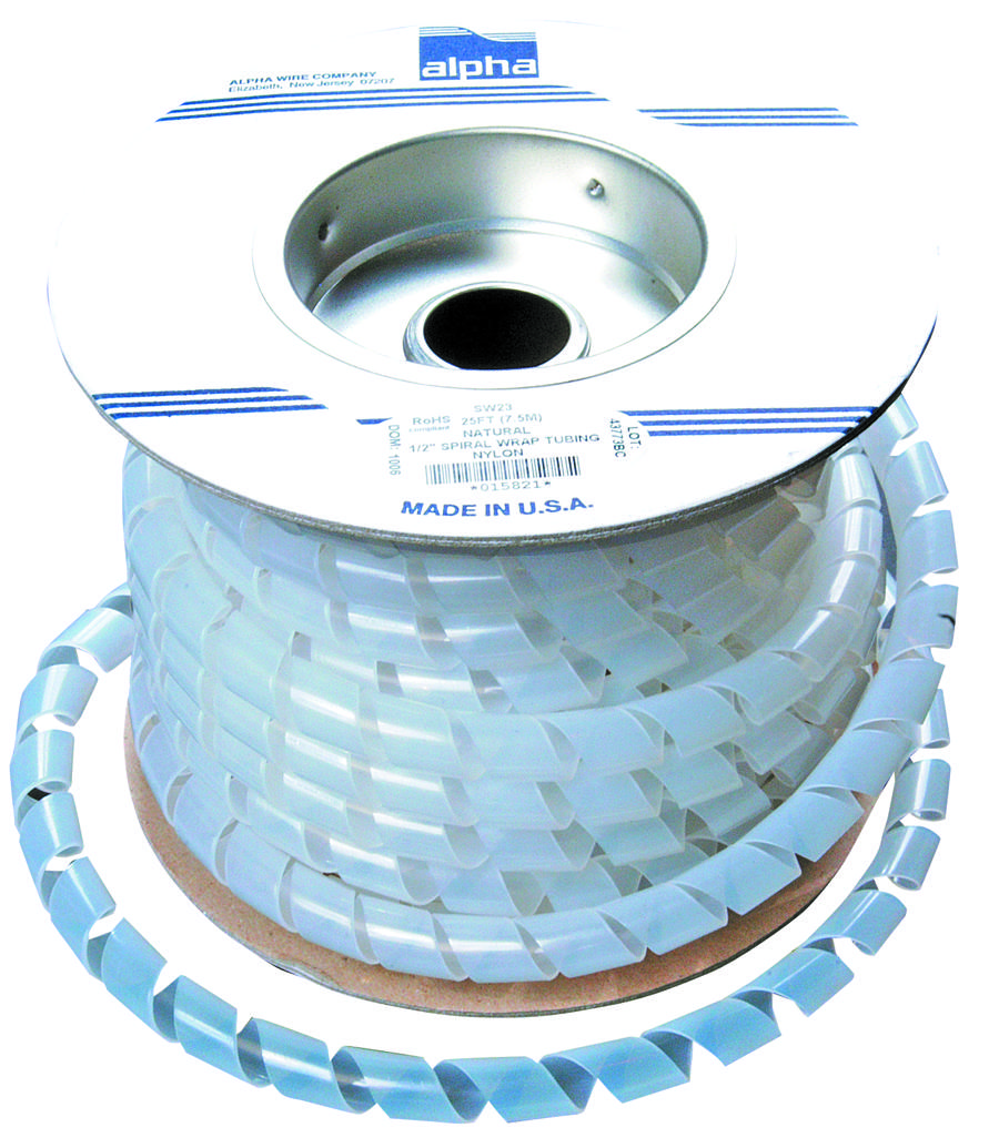AlphaWire SW12 – Reliable Spiral Wrap Tubing for Industrial Applications