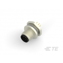 TE Connectivity T4142012081-000 – Reliable Industrial M12 Connector for PCB and Panel Mounting