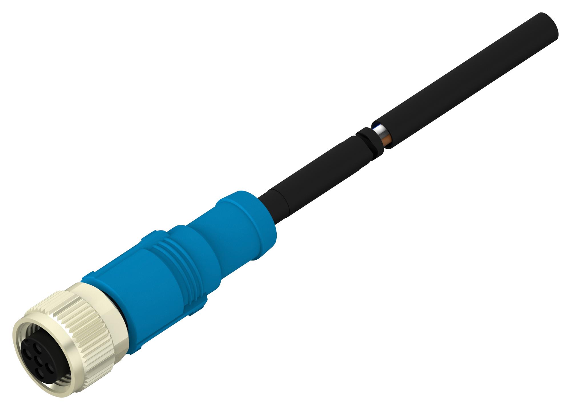 TE Series M12 A-CODE Sensor Cable: T4151310004