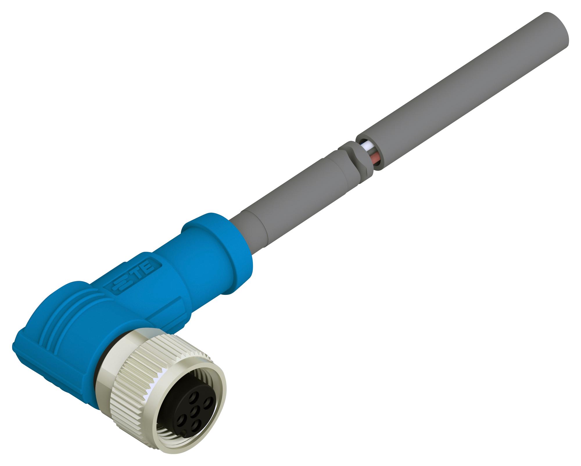 Buy TE Connectivity M12 A-CODE FEMALE R/A SINGLE ENDED CABLE Part Number T4161420003 Online