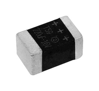 Vishay Series T59 Polymer Capacitors: 15 UF to 470 UF 16 V to 75 V