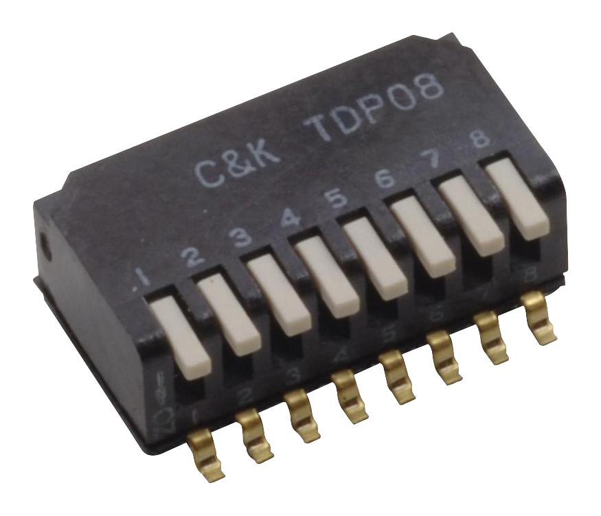 CK Switches TDP08H0SB1 – Reliable Surface-Mount DIP Switch for Industrial Applications