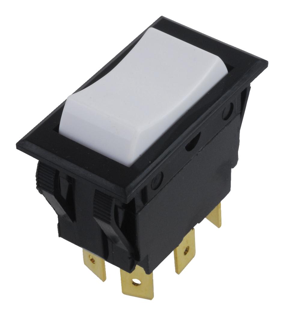 Carling Series Tippette Double-Pole Double-Throw Switch: TIGM5M-6S-WH-NBL