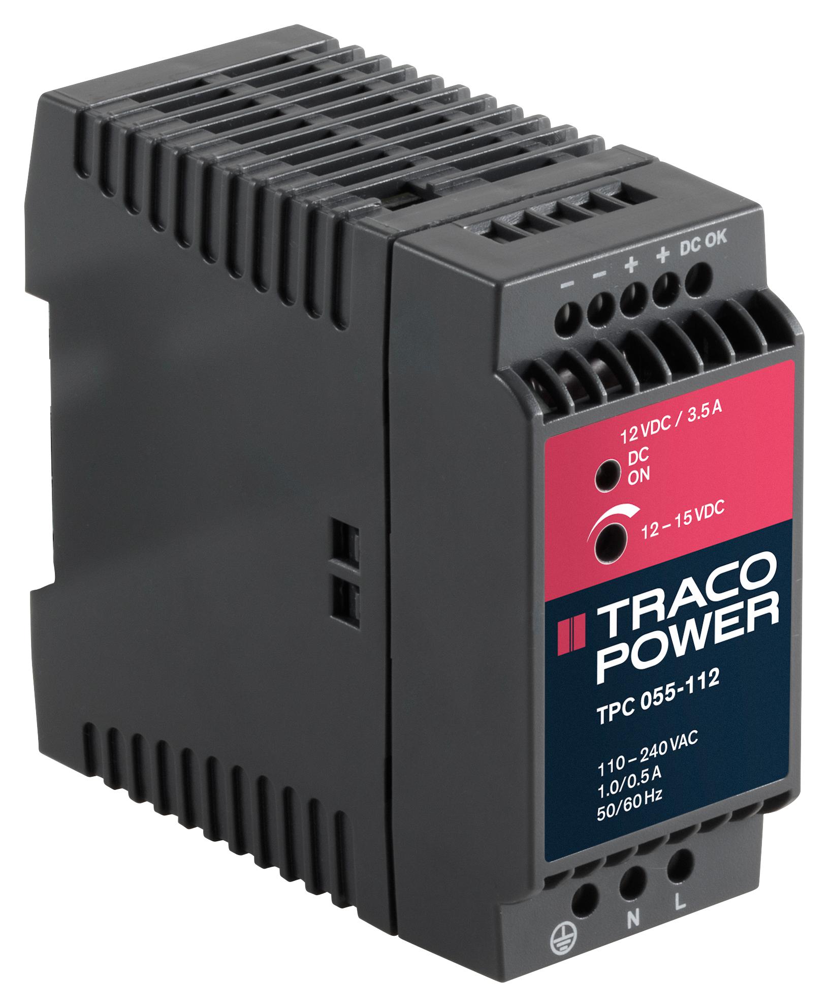 Traco Power Series TPC Power Supply: 55W 55-056VDC