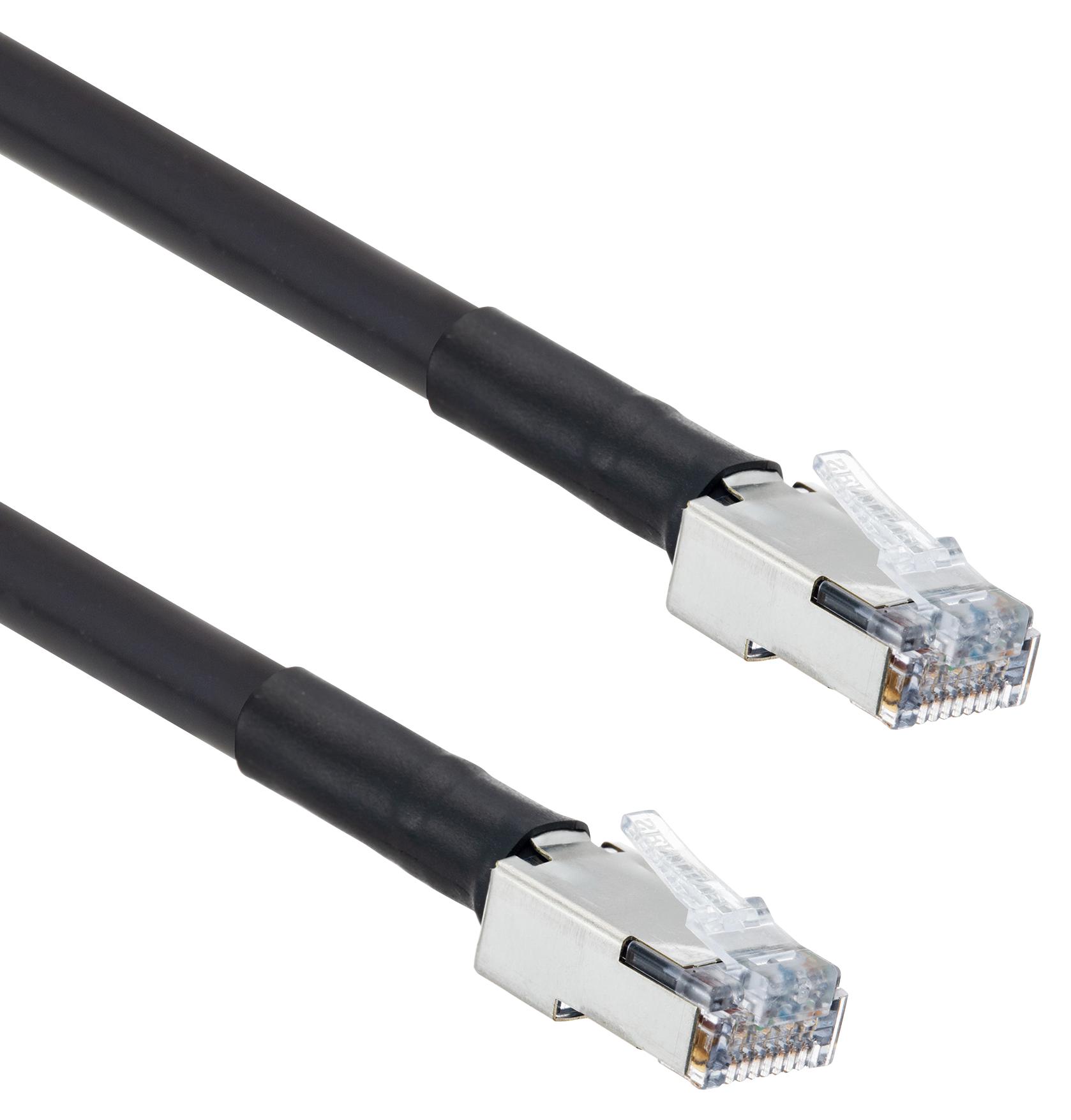 Buy L-com RJ45 Cat5e Shielded Patch Cable Part Number TRD824HFOBLK200 Online