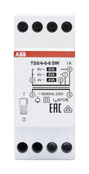 ABB Series TS 8/4-6-8SW Bell Transformer: TS8468SW