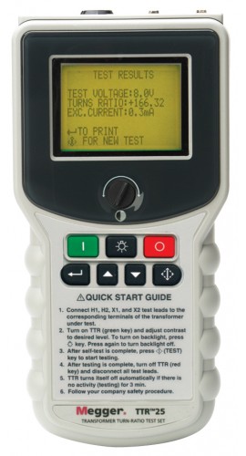 Buy Megger TTR25-1 Transformer Turns Ratio Tester Part Number TTR251 Online