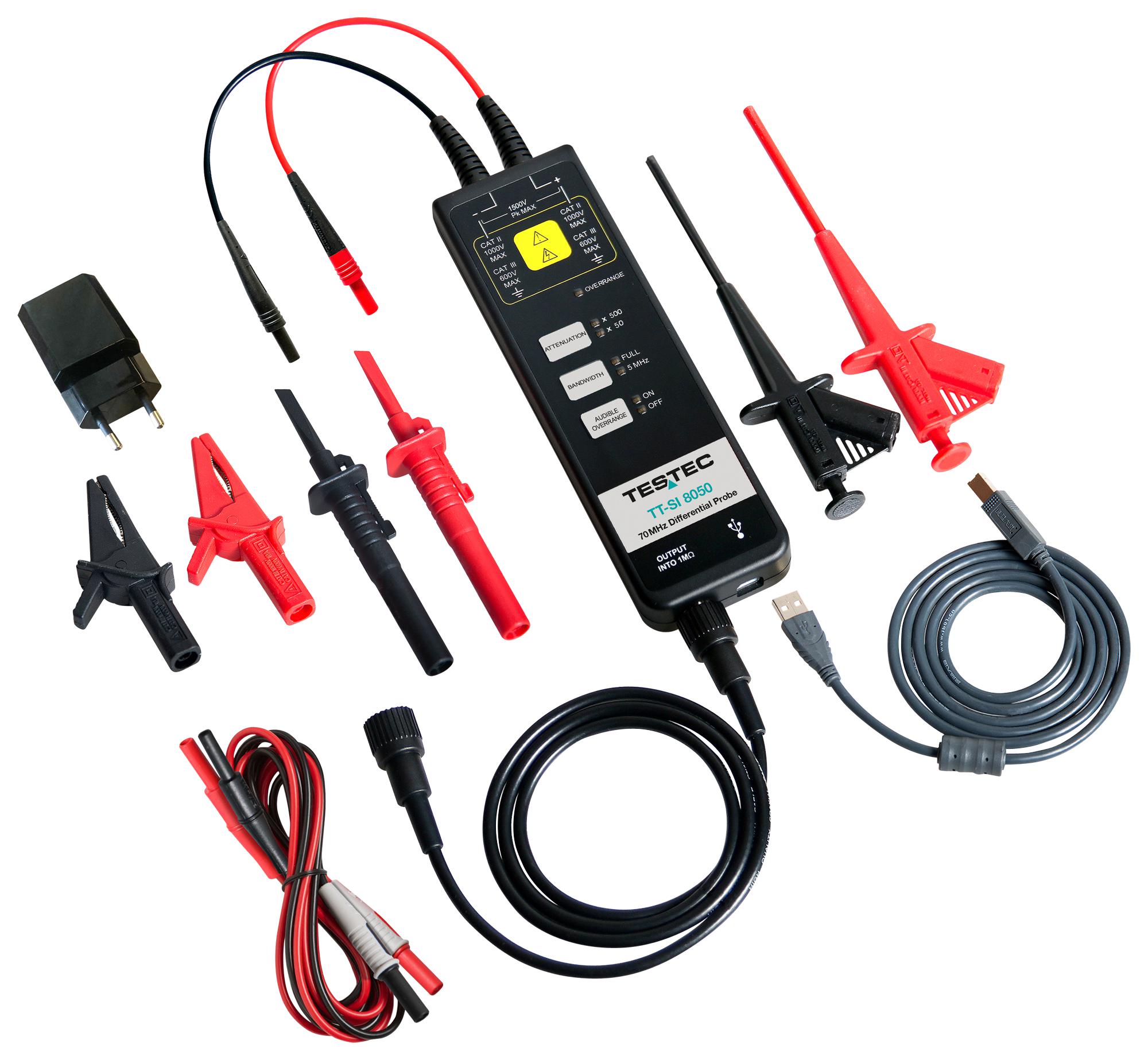 Testec Active Differential Probes Series 8000 – Reliable Voltage Measurement for Industrial Applications
