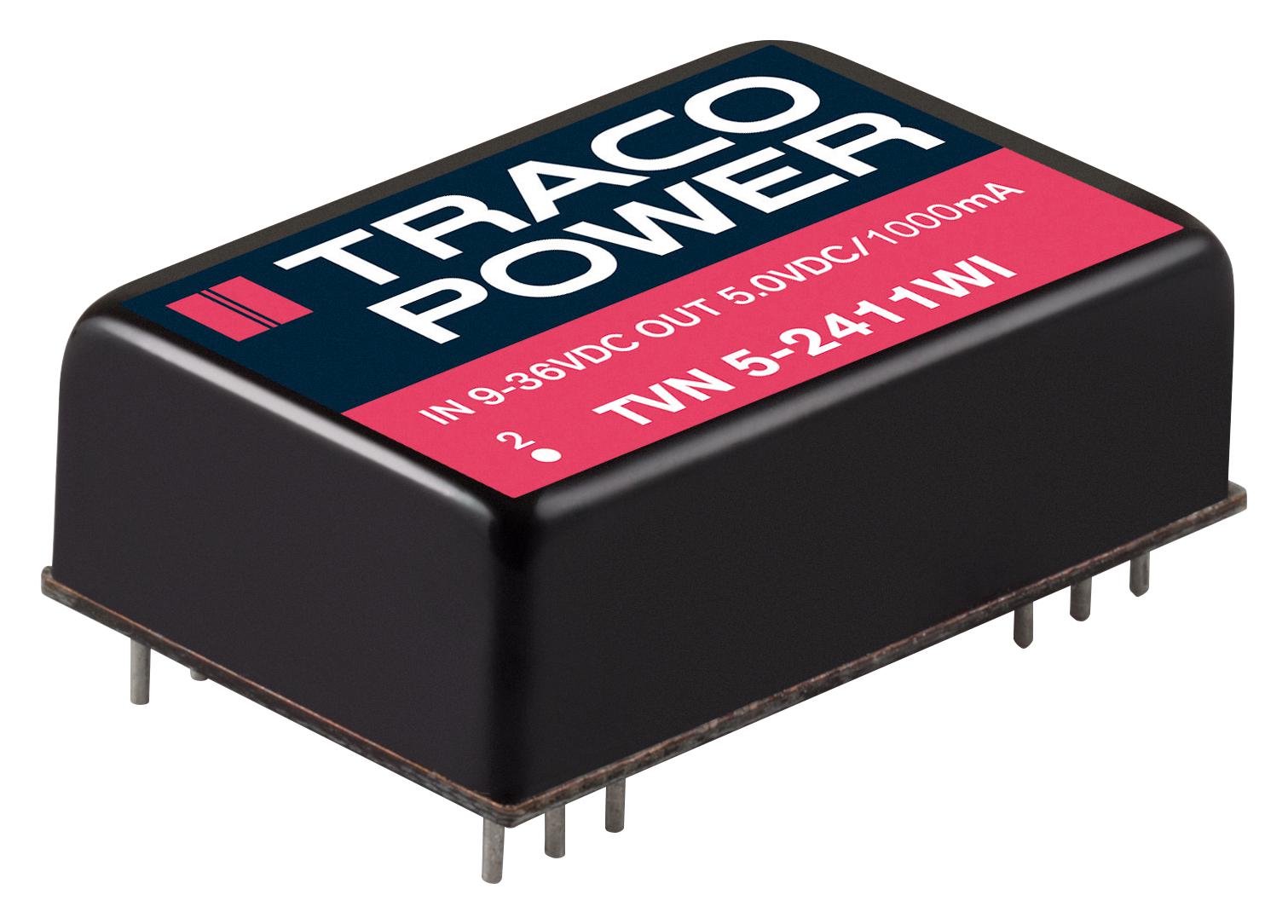 Traco Power Series TVN 5WI: 5 Watt Low Ripple DC/DC Converter