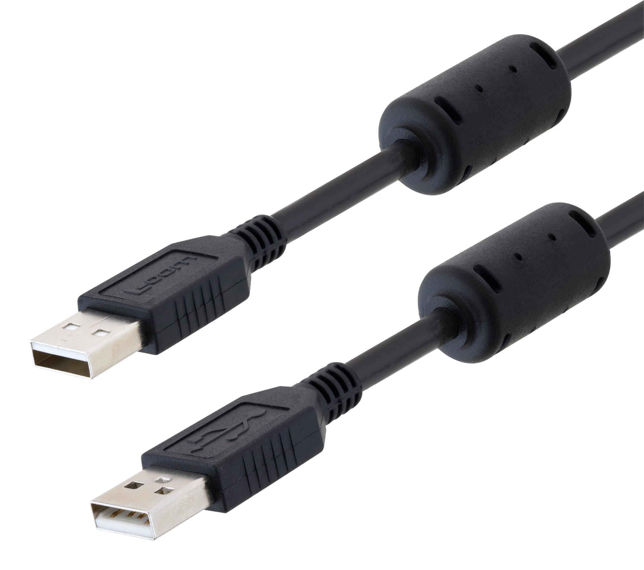 Buy L-Com USB 2.0 Type A to Type A LSZH Cable Part Number U2A0001503M Online