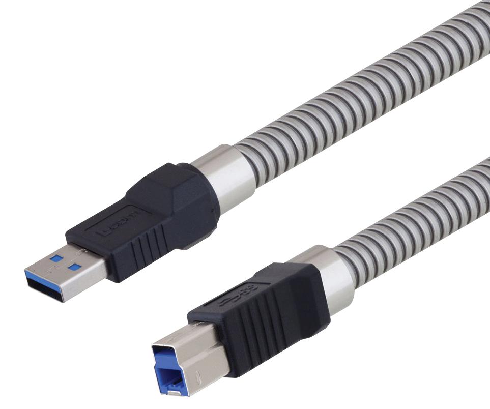 L-com U3A0000205M – Reliable USB 3.0 Armor Cable for Industrial Applications