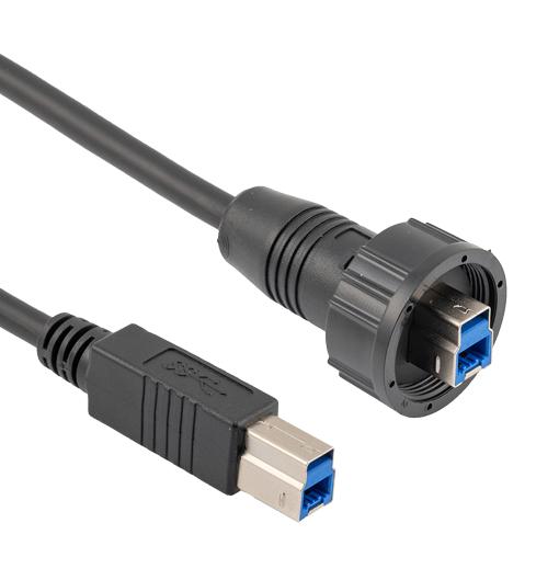 Lom U3A00017105M – Reliable Waterproof USB 3.0 Data Cable for Industrial Applications