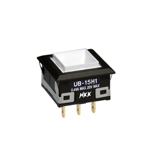 NKK Series UB Low Profile Pushbuttons: UB15KKG015F