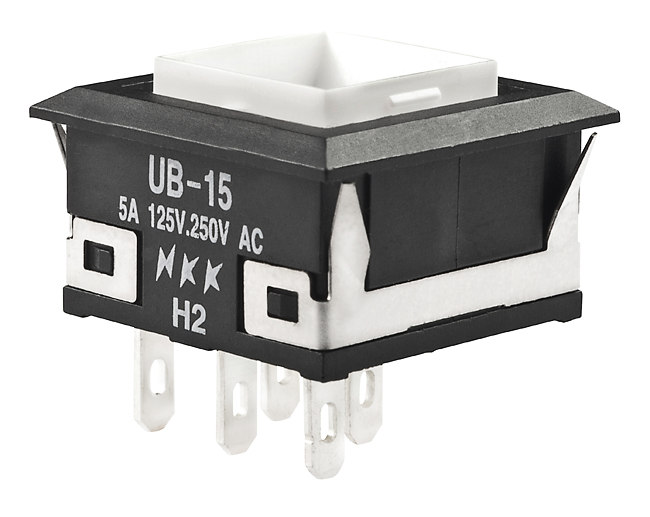 Buy NKK Switches Low Profile Pushbutton Part Number UB15KKW016B Online