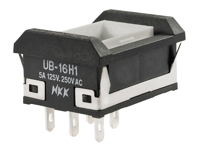 Buy NKK UB16NBKW015C Low Profile Illuminated Pushbutton Switch Part Number UB16NBKW015C