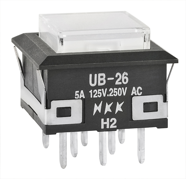 NKK Series UB Low Profile Pushbuttons: UB26KKW016BJB
