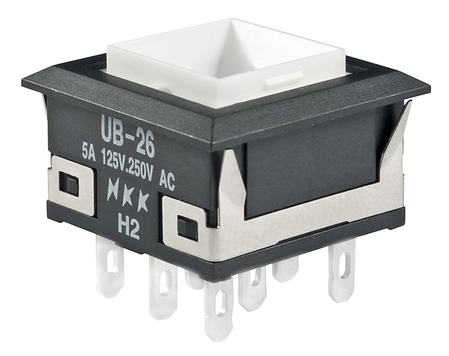 Buy NKK Switches Low Profile Pushbutton Part Number UB26KKW016F Online