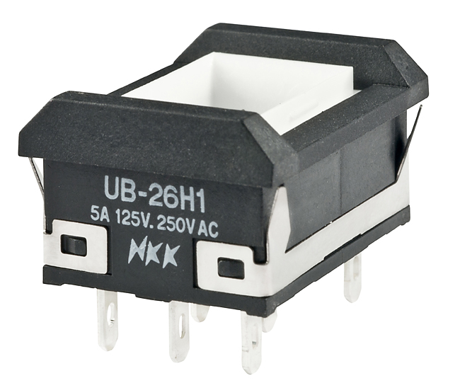 NKK Series UB Low Profile Pushbuttons: UB26NBKW015F