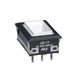 NKK Series UB Low Profile Illuminated Pushbutton Switch Part Number UB26NKW015F