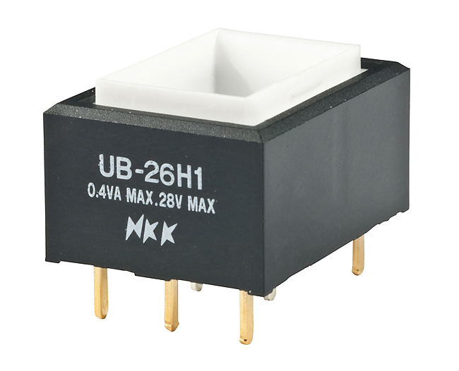 NKK Series UB Pushbutton Switch with Illuminated LED: UB26RKG035D