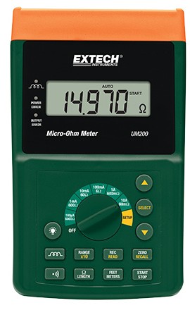 Extech UM200-NIST – Reliable Micro-Ohm Meter for Industrial Applications
