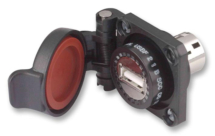 Amphenol Series Self-Closing USB Cap: USBF21NSCC