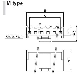 JST Series VH Connector: VHR2M - 3.96mm Pitch Crimp Housing