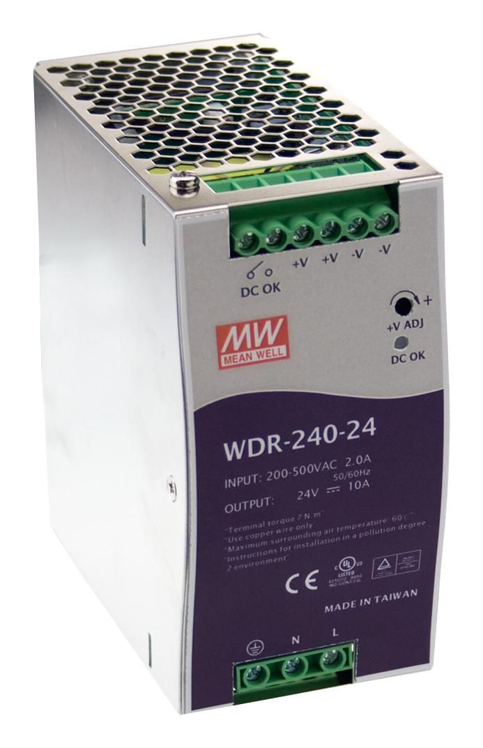 MEAN WELL WDR-240 – Reliable Industrial Power Supply for Automation