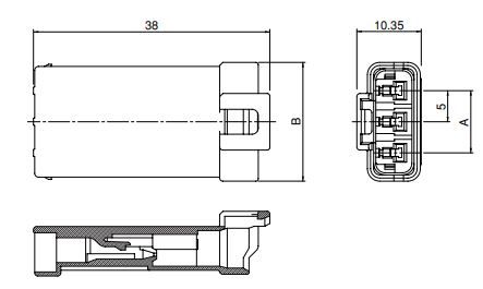 JST Series WPJ Waterproof Connector: WPJT02V1S