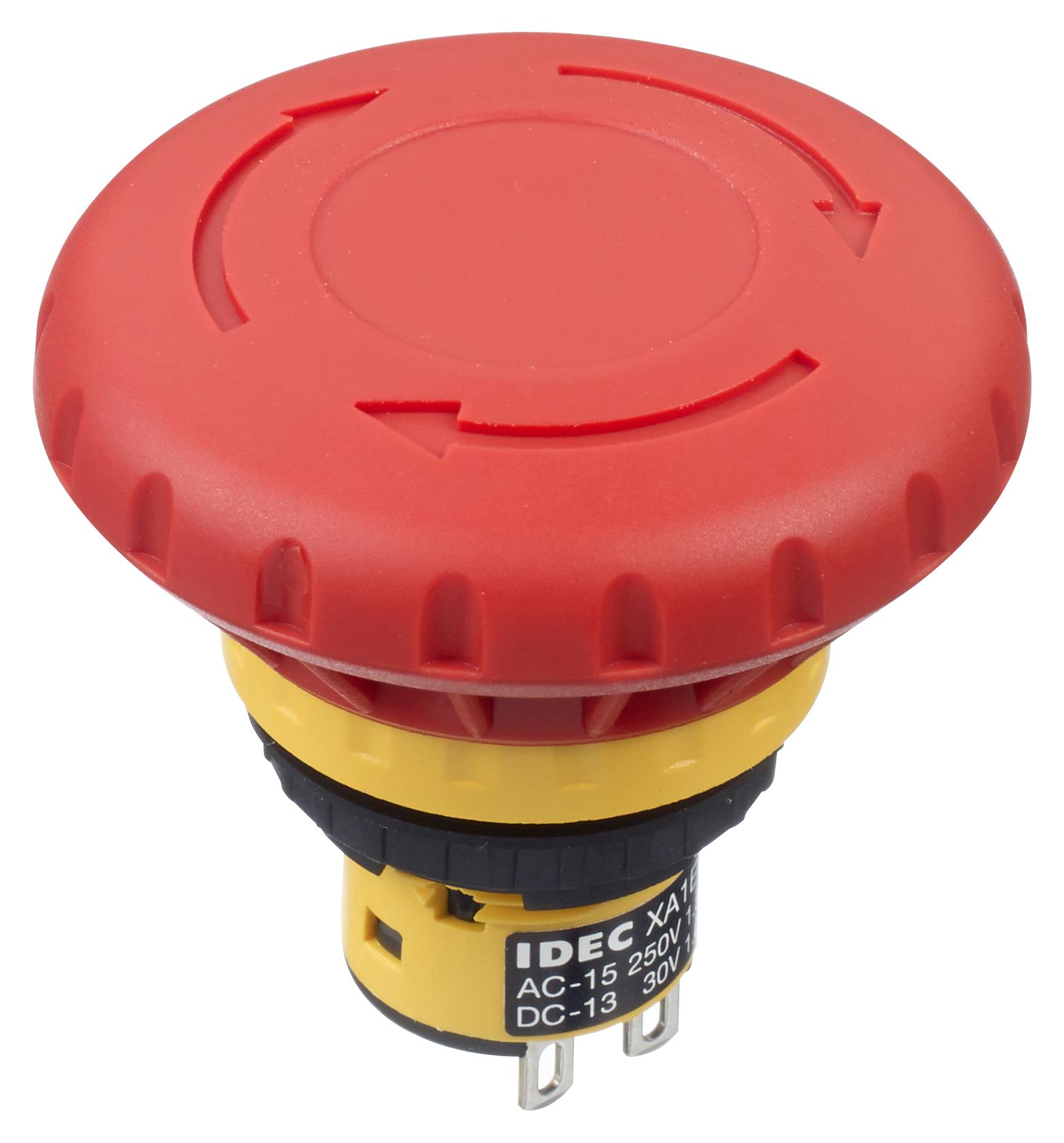 IDEC Series 040mm Emergency Stop Switch: XA1EBV4U02R