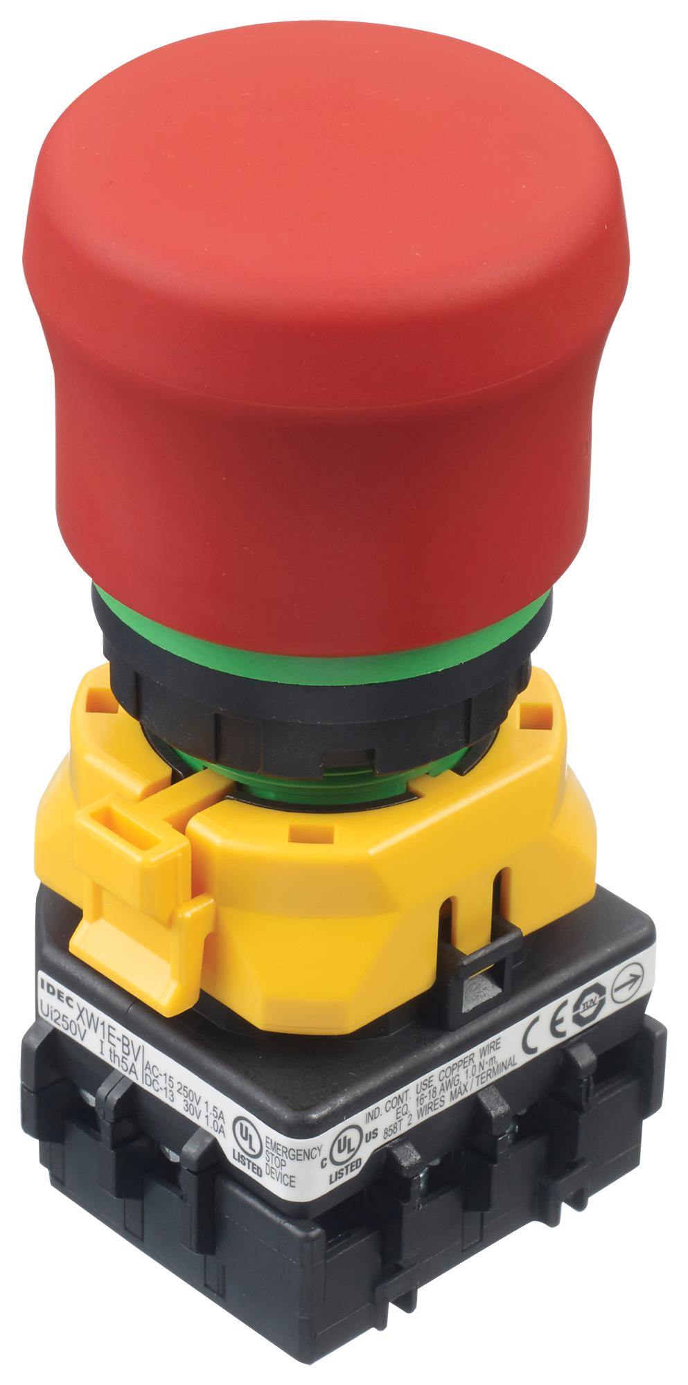 IDEC XW1EBV4TG04MFR – Reliable Emergency Stop Switch with Mechanical Indicator for Industrial Applications