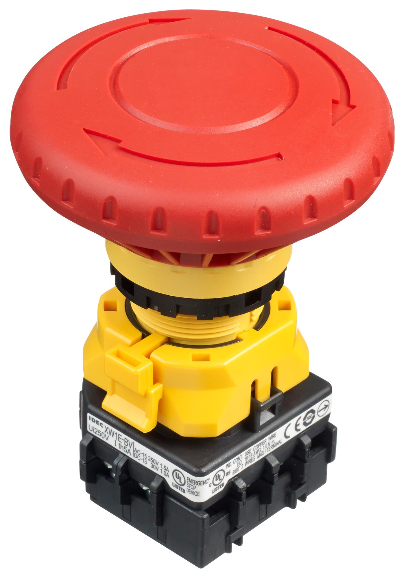IDEC XW1E-BV513MFR – Reliable Emergency Stop Switches for Industrial Applications