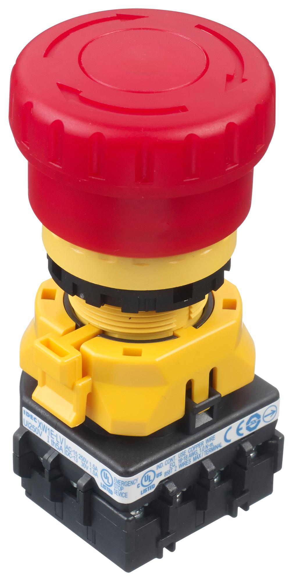 IDEC XW1E-LV413Q4MFR – Reliable Emergency Stop Switch for Industrial Applications