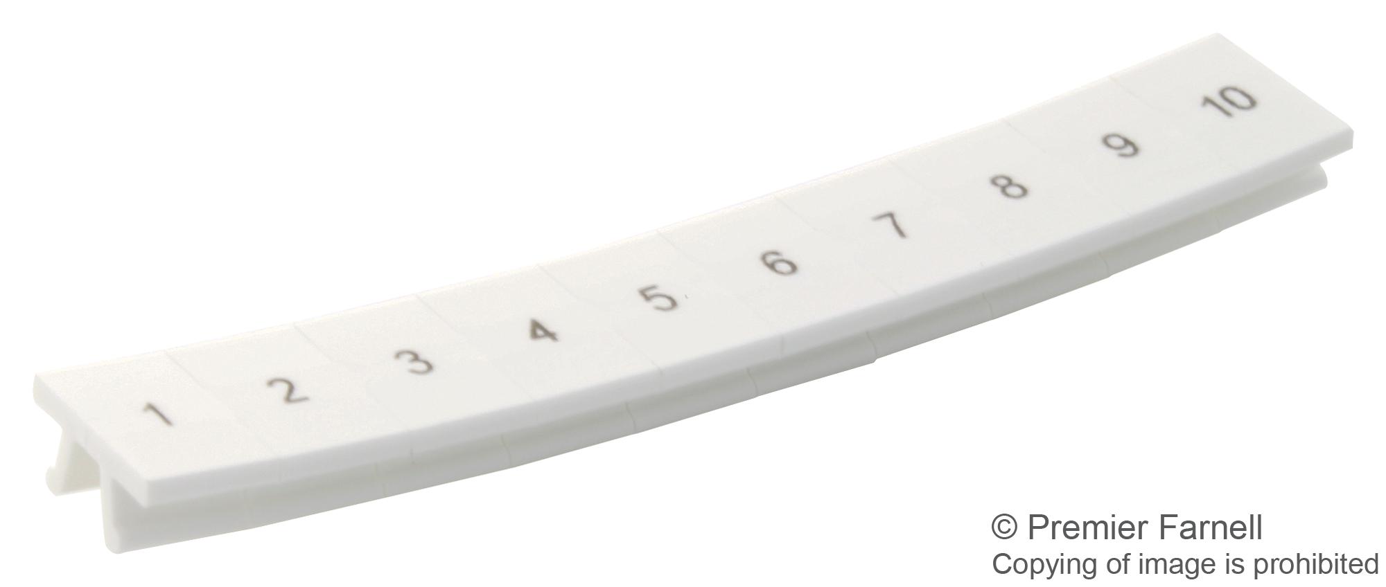 ZB 6 LGS:FORTL.ZAHLEN 1-10 PHOENIX CONTACT Terminal Block Marker Strip | myMectronic