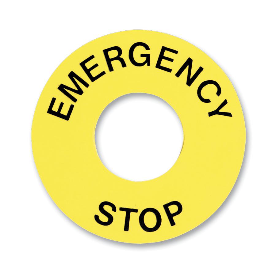 Buy Schneider Electric ZB6Y7330 Emergency Stop Marking Label Online