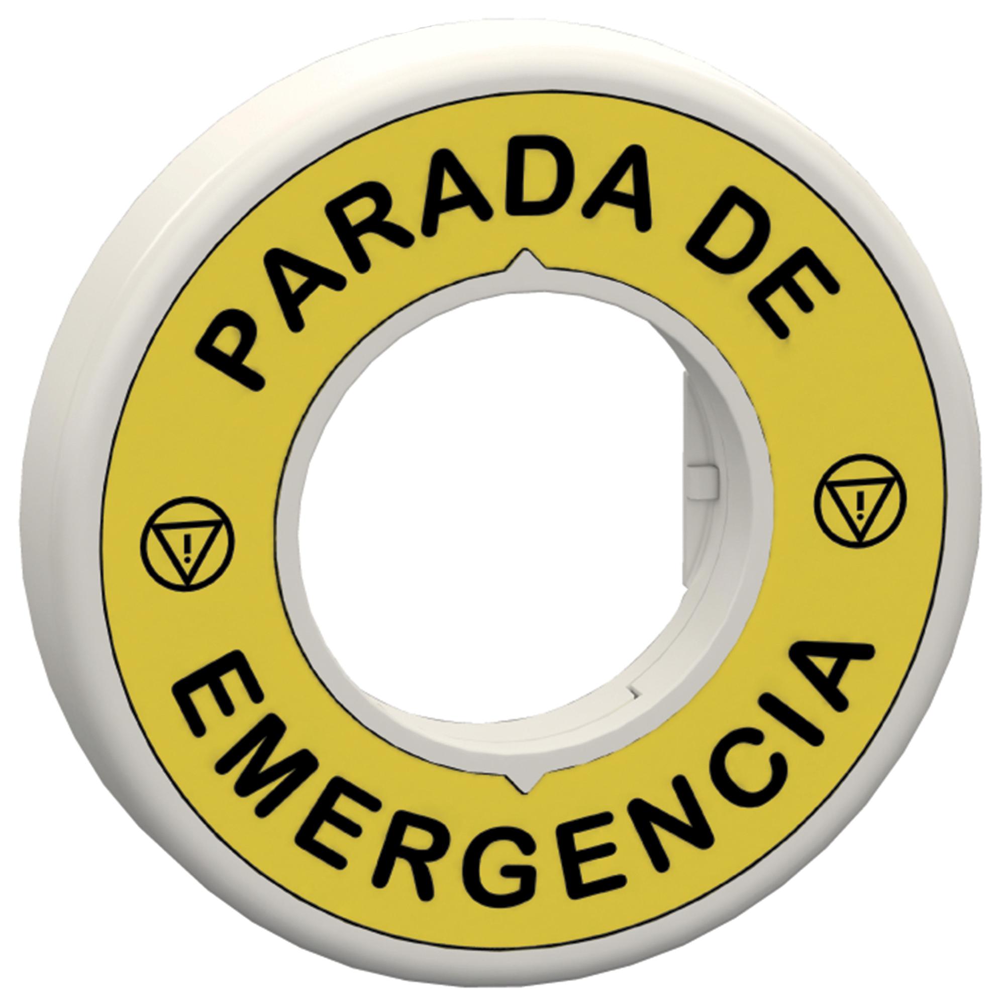 Harmony ZBY9W3B430 – Reliable Emergency Stop Legend Ring for Industrial Applications